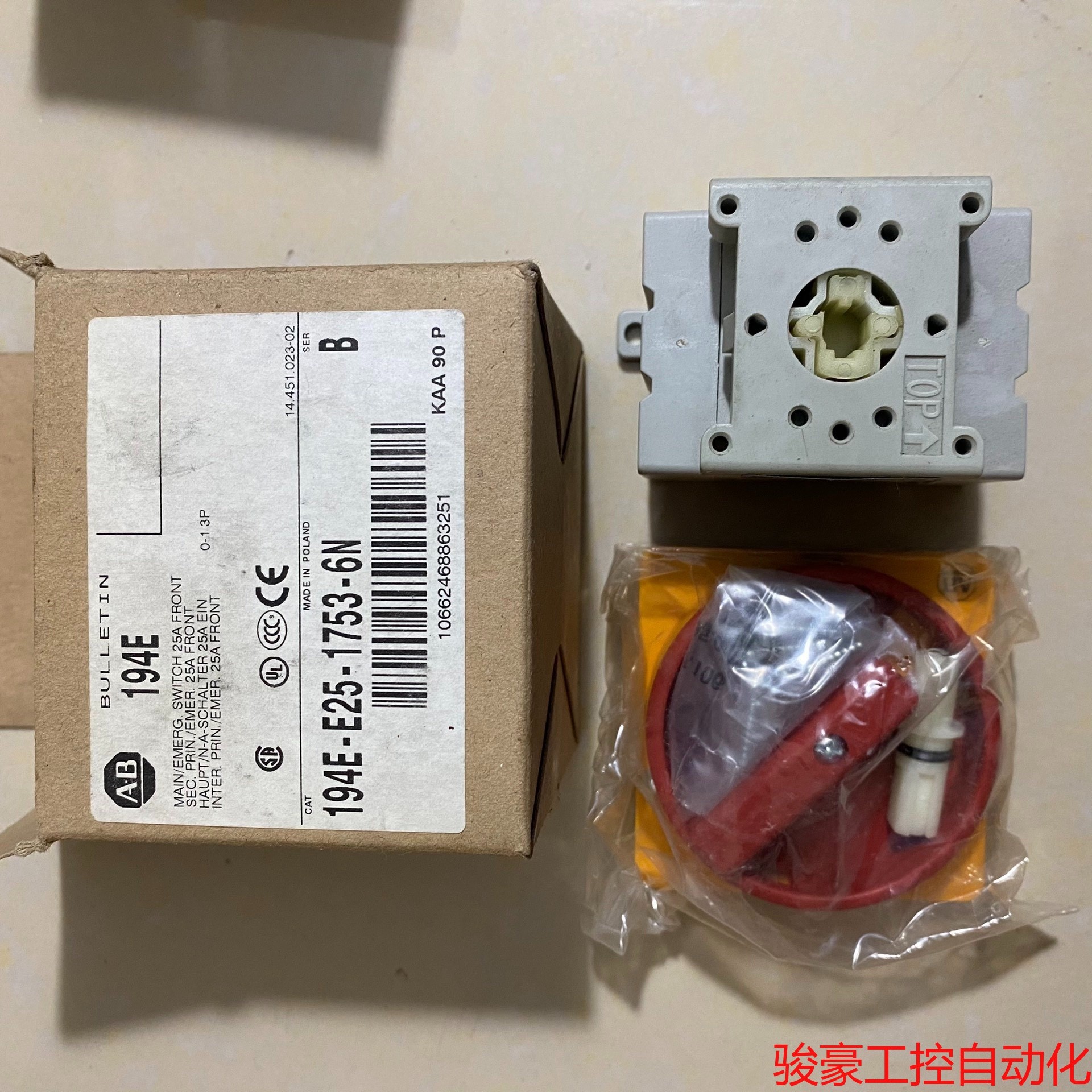 全新AB隔离开关194E-E25-1753-6N 咨询两个:产品议价