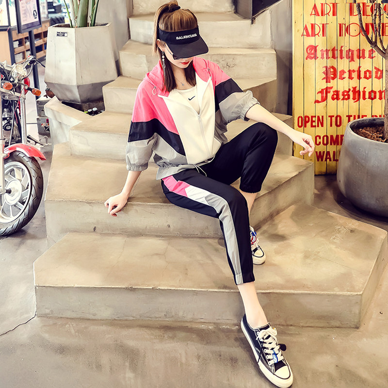 欧货休闲运动套装夏季洋气2020卫衣 雪时力休闲运动套装