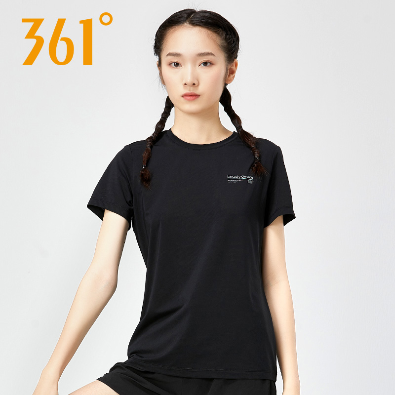 361运动T恤女2024夏季新款速干衣短袖上衣361度跑步健身宽松透气