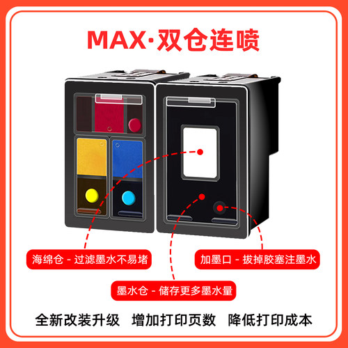 适用惠普805原装1210 1212 2332 2720 2721 2722 2723打印机墨盒 - 图2