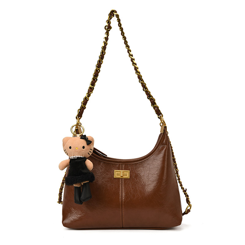 链条包包女大容量2025新款秋季复古单肩斜挎包链条通勤水桶包包女,淘宝优惠券,粉丝福利购,淘宝优惠卷