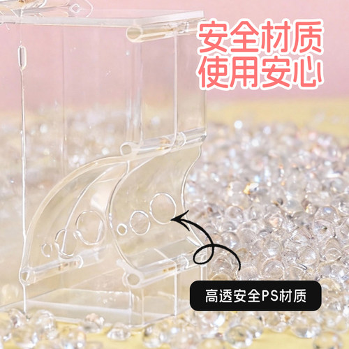 仓鼠食盆自动喂食器金丝熊荷兰猪龙猫刺猬兔子专用下料吃食盆食盒 - 图3