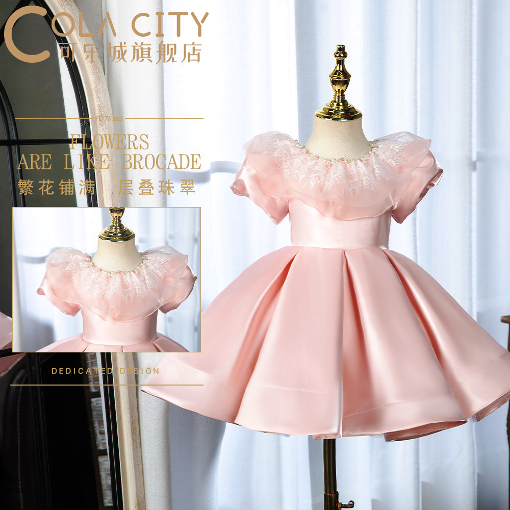 小花童礼服女儿童婚礼婚纱短裙宝宝生日周岁蓬蓬裙一岁公主裙洋气,淘宝优惠券,粉丝福利购,淘宝优惠卷