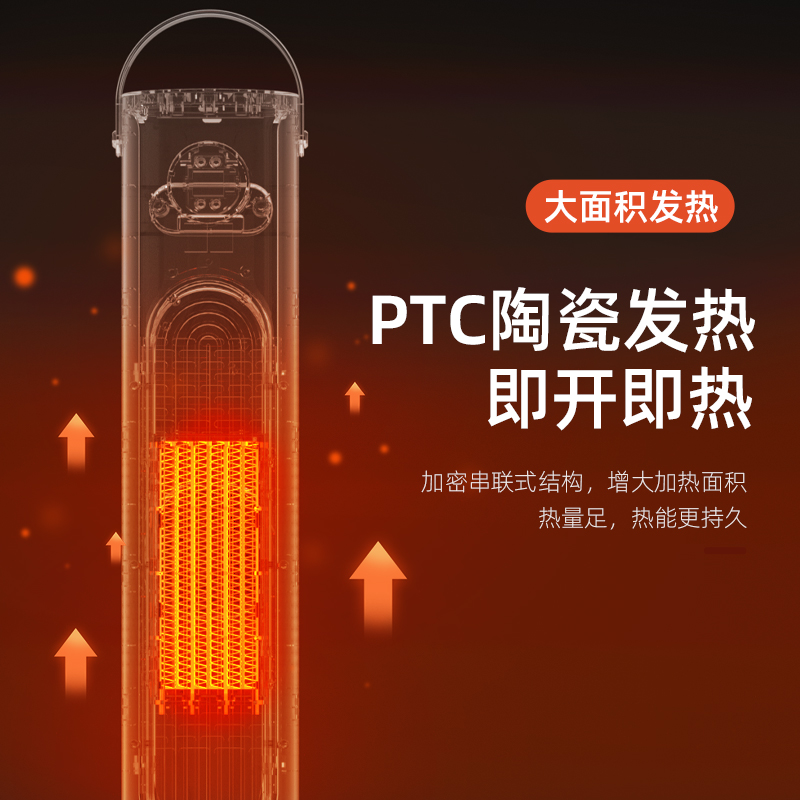 tcl小麦专卖店TCL取暖器立式家用电小型浴室速热风扇小太阳节能省电暖气暖风机2