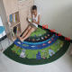 Semicircle early childhood education center reading area carpet can be customized