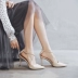 Baotou sandal nữ đẹp với hè 2019 mới hoang dã gió nhọn mũi nhọn với một đôi giày cao gót - Sandal sandal nữ đế thấp Sandal
