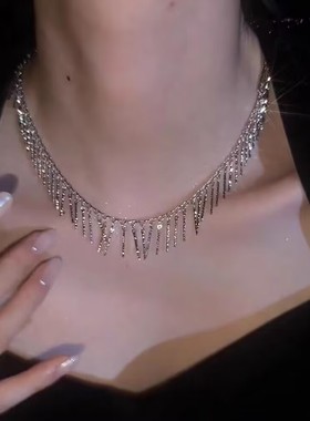 气质流苏项链女夏季轻奢