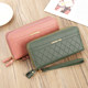 Plaid Double Layer Korean Style Wallet Ladies New Large Capacity