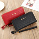 Plaid Double Layer Korean Style Wallet Ladies New Large Capacity