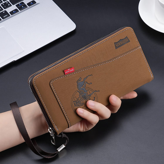 2026 Men's Retro Long Zipper Multifunctional Wallet