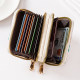 Floral print women’s anti-degaussing multi-card slot card holder