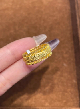 金店腰缠万贯镂空蕾丝戒指