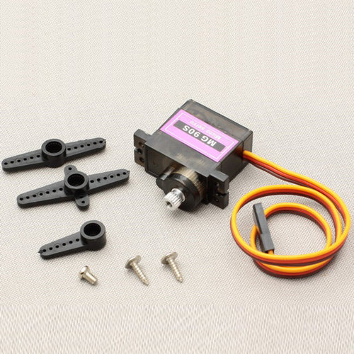12g金属齿轮蚊车舵机 SG90 9g固定翼遥控器飞机金属MG90S数字舵机 - 图0