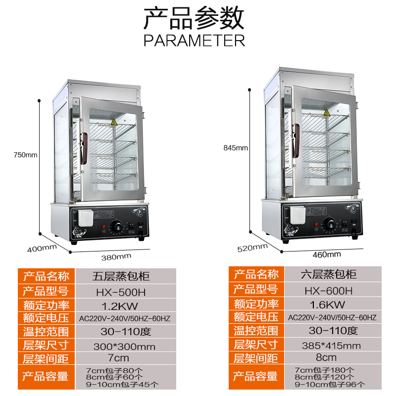 台式蒸包柜商用小型早餐加热保温玻璃蒸炉电蒸箱玉米便利店包子机-图0