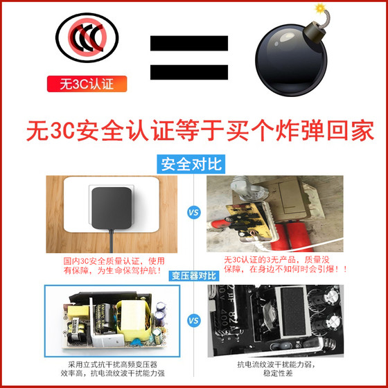 3C认证尾部去皮上锡裸线5/9/12/15/24V显示器音响路由器LED灯条带监控闭路液晶电视1/2/3/4A电源适配器充电线
