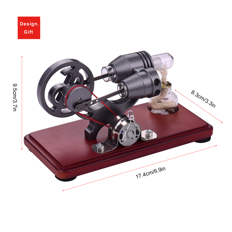 厂家直销实验斯特林发动机发电机蒸汽机引擎物理科学实验科普玩具 - 图2