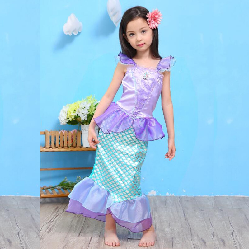 美人鱼公主裙大童小童连衣裙六一儿童节化妆舞会表演服可爱鱼尾裙