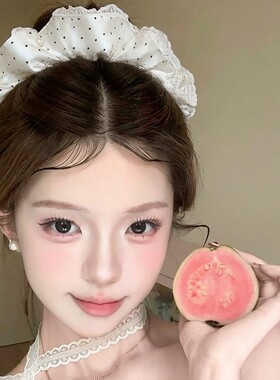 韩系缎面白色波点蕾丝花边大肠发圈女高级感丸子头花双层头绳发饰