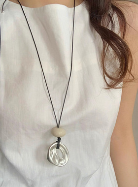 韩系ins风简约不规则几何项链女秋长款配裙子颈链配饰小众锁骨链
