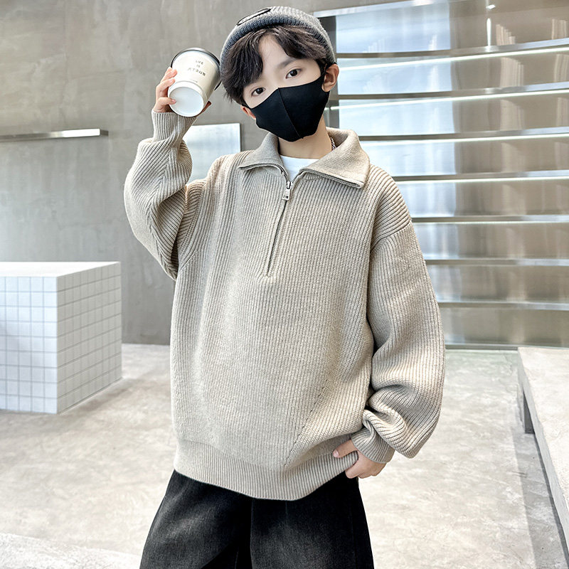 男童高领毛衣秋冬款2025新款大儿童装冬季加厚打底针织衫男孩冬装,淘宝优惠券,粉丝福利购,淘宝优惠卷
