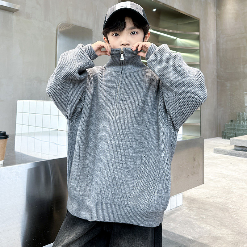 男童高领毛衣秋冬款2025新款大儿童装冬季加厚打底针织衫男孩冬装,淘宝优惠券,粉丝福利购,淘宝优惠卷