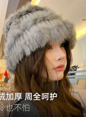 月子帽产后冬季保暖针织帽