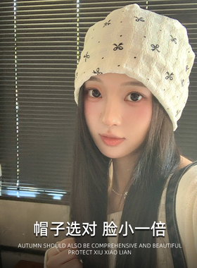 日系堆堆帽大头围慵懒风