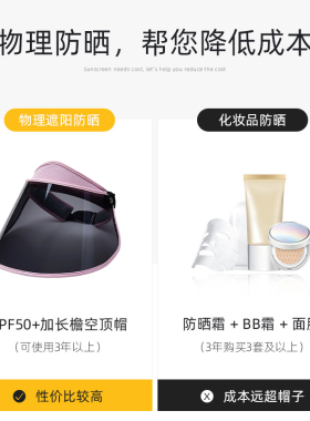 骑行防晒面罩太阳帽女遮脸夏季