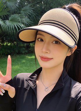 夏季女款空顶防晒宽檐遮阳帽