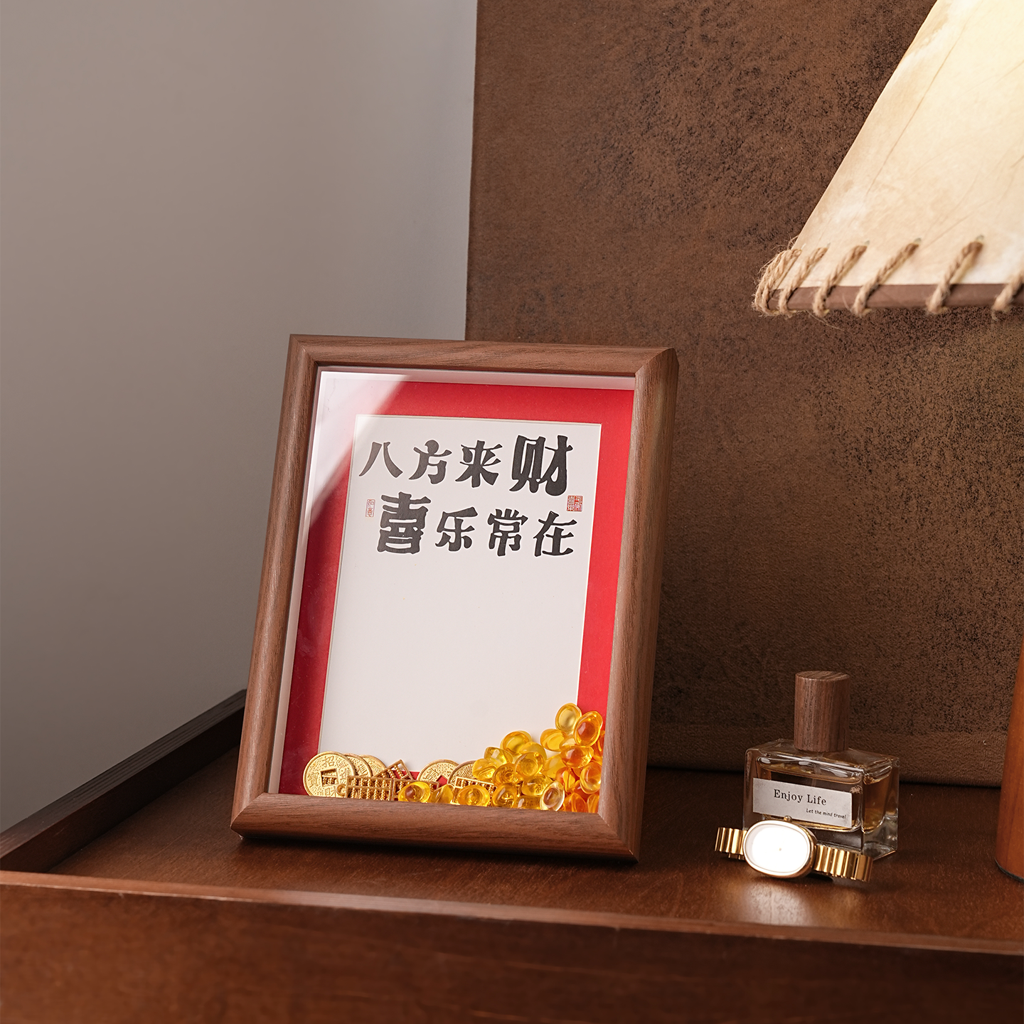 新中式喜庆八方来财相框招财摆件乔迁礼物客厅电视柜玄关装饰品,淘宝优惠券,粉丝福利购,淘宝优惠卷
