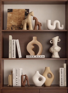 中古侘寂风酒柜高级感装饰品