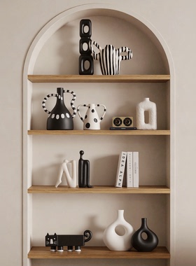 创意陶瓷艺术中古风花瓶摆件装饰