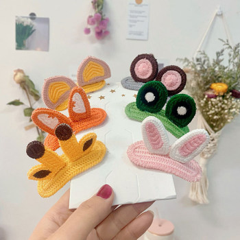 ໃໝ່ pet hairpin Teddy headdress ງາມ knitted ear shape Yorkshire hairpin hair trinket ສໍາລັບການຖ່າຍຮູບ