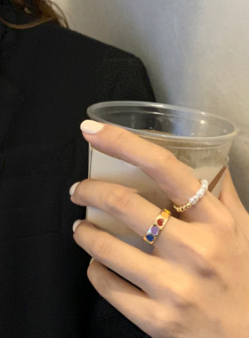 冷淡风开口戒指时尚ins风