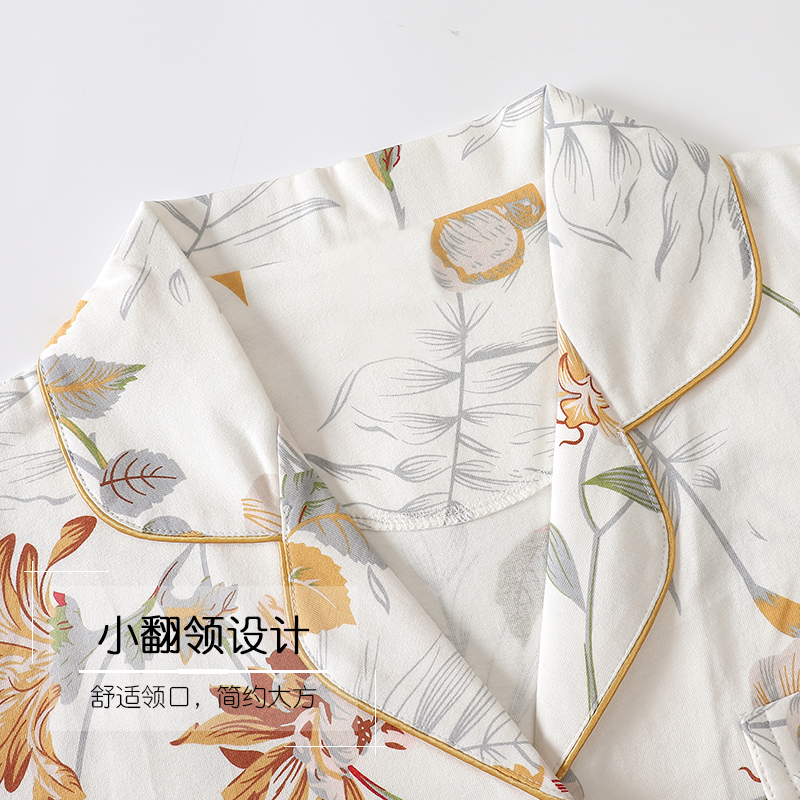 猫人睡衣女士春秋款纯棉长袖家居服全棉薄款中年妈妈秋冬套装,淘宝优惠券,粉丝福利购,淘宝优惠卷