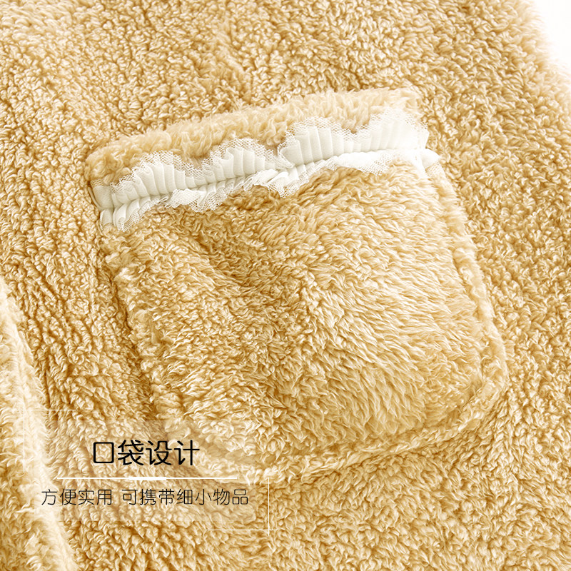 猫人睡袍女士睡衣冬季珊瑚绒加厚加绒浴袍秋冬法兰绒浴衣冬款,淘宝优惠券,粉丝福利购,淘宝优惠卷