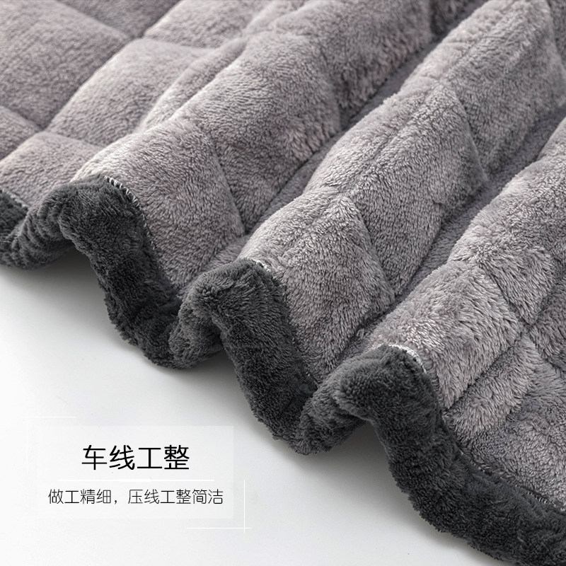 猫人睡袍男冬季三层加厚长款珊瑚绒夹棉浴袍加绒睡衣秋冬男款,淘宝优惠券,粉丝福利购,淘宝优惠卷