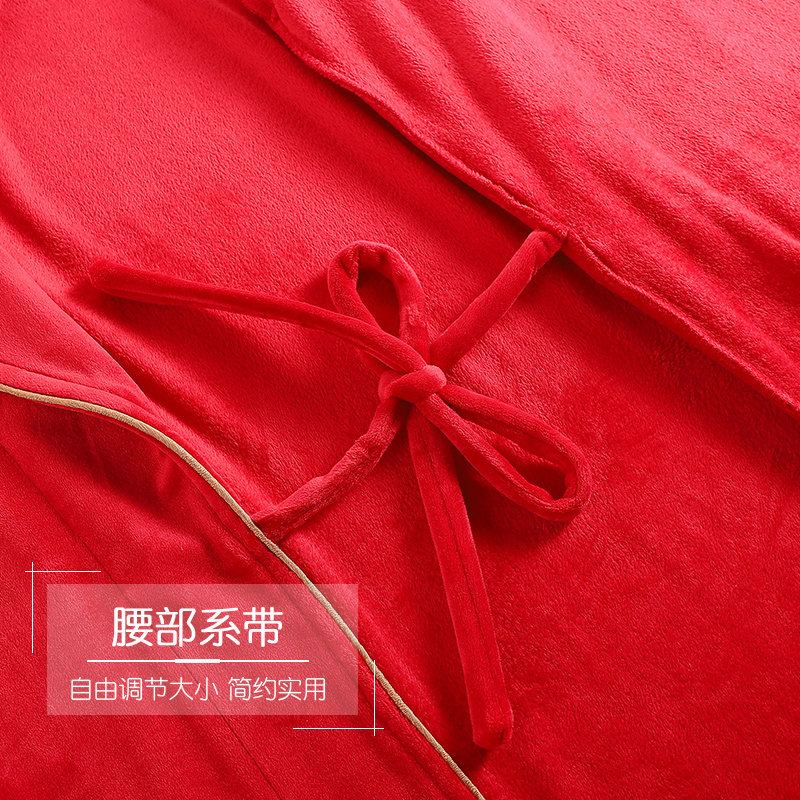 猫人海岛绒情侣睡衣秋冬款红色本命年睡袍女珊瑚绒薄款男浴袍,淘宝优惠券,粉丝福利购,淘宝优惠卷