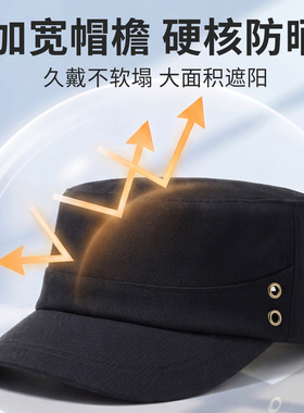 中老年人夏季纯棉透气防晒太阳帽