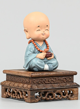 鸡翅木底座红木摆件花瓶佛像