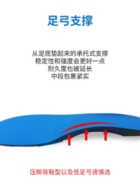 轻薄足弓支撑鞋垫扁平足矫正
