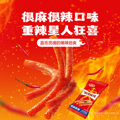 卫龙麻辣麻辣怀旧面筋辣条辣片吃货零食休闲食品零食辣条小吃 - 图1