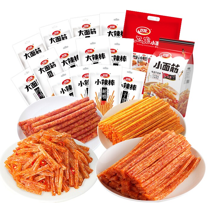【卫龙旗舰店_面筋组合】小面筋辣条 卫龙食品面筋制品