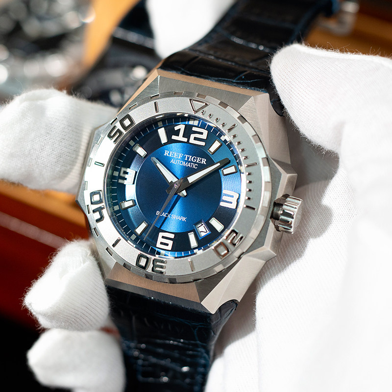 瑞夫泰格男士时尚户外黑色机械表 瑞夫泰格昱琪国产腕表