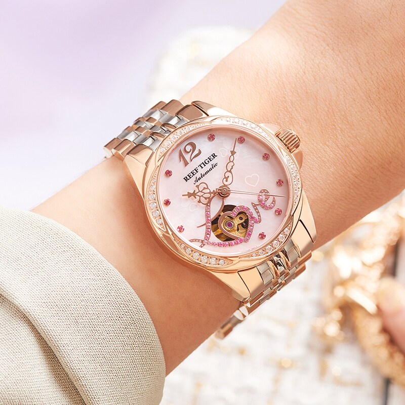 瑞夫泰格正品机械表女士全自动指针 瑞夫泰格昱琪国产腕表