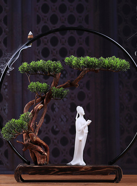 新中式灯饰倒流香摆件