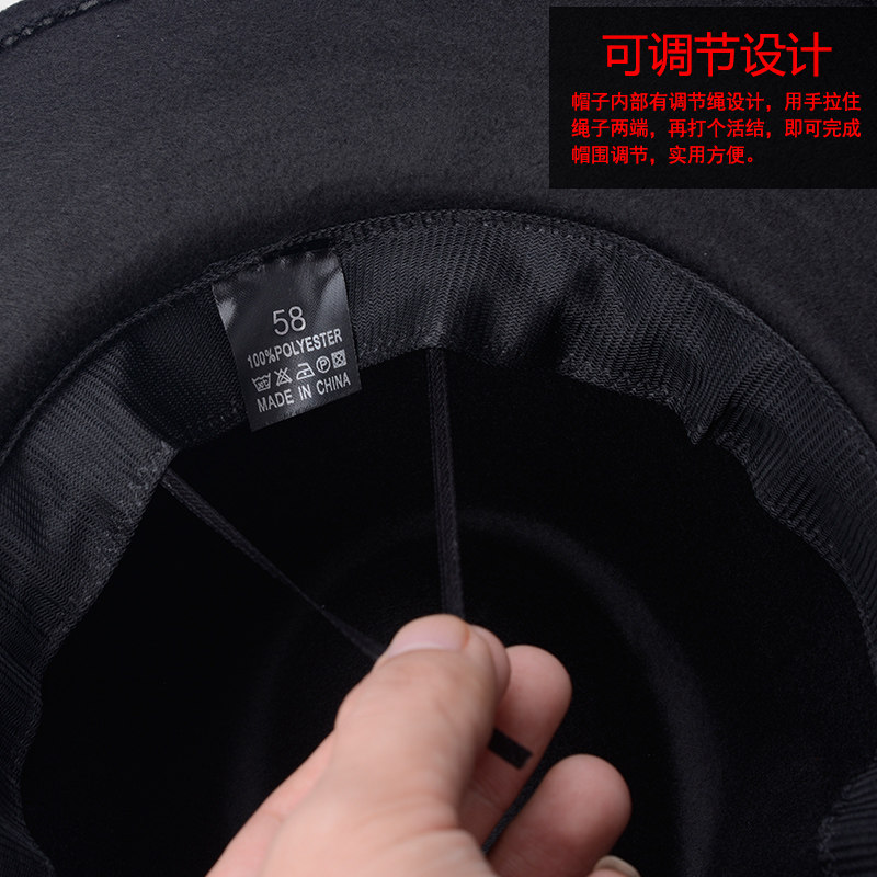 秋冬季呢子帽女韩版上海滩复古黑色毛呢帽防晒帽男新郎礼帽英伦帽