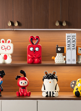 现代装饰品摆件高级感小众开放格壁龛艺术软装客厅酒柜电视柜摆设