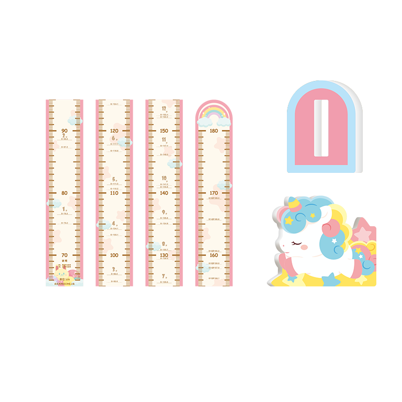 宝宝身高贴量身高尺墙纸儿童小孩测量仪神器升高卡通墙贴纸不伤墙 - 图3