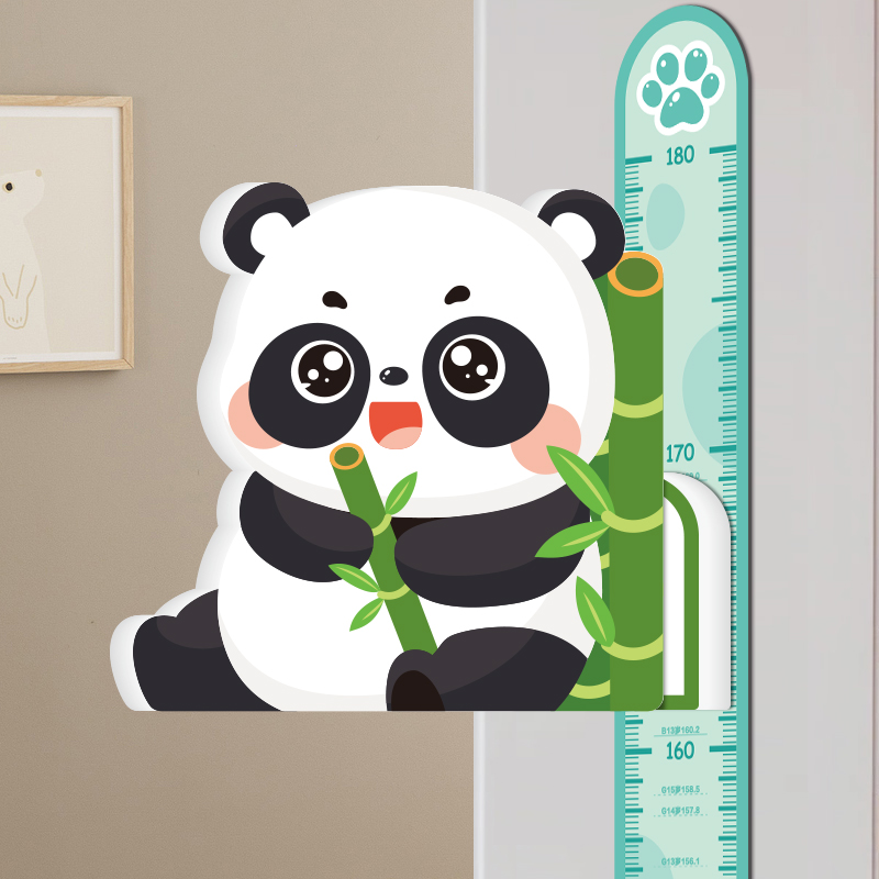 宝宝身高贴量身高尺墙纸儿童小孩测量仪神器升高卡通墙贴纸不伤墙 - 图0